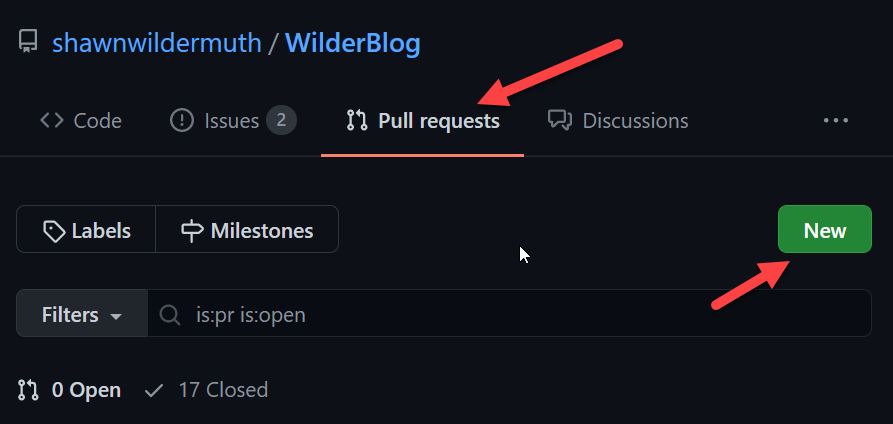 GitHub Creating a Pull Request