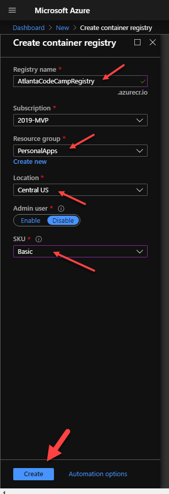 New Container Registry Options
